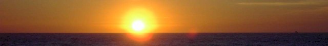 Kopfzeilen-Bild Sonnenuntergang am Meer
